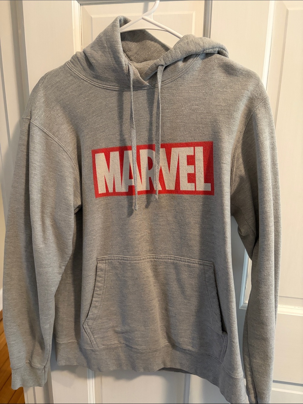 Marvel Light Gray Hoodie with Red Box Logo